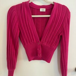 Aritzia Wilfred Pink Ribbed Women's Sweater